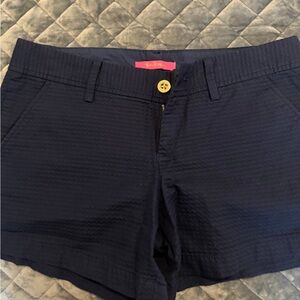 Lilly Pulitzer Dark Blue Textured Shorts
